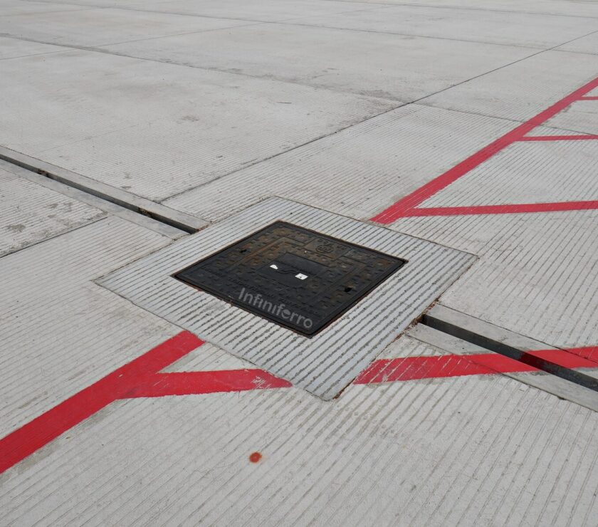 manhole cover at yogyakarta international airport