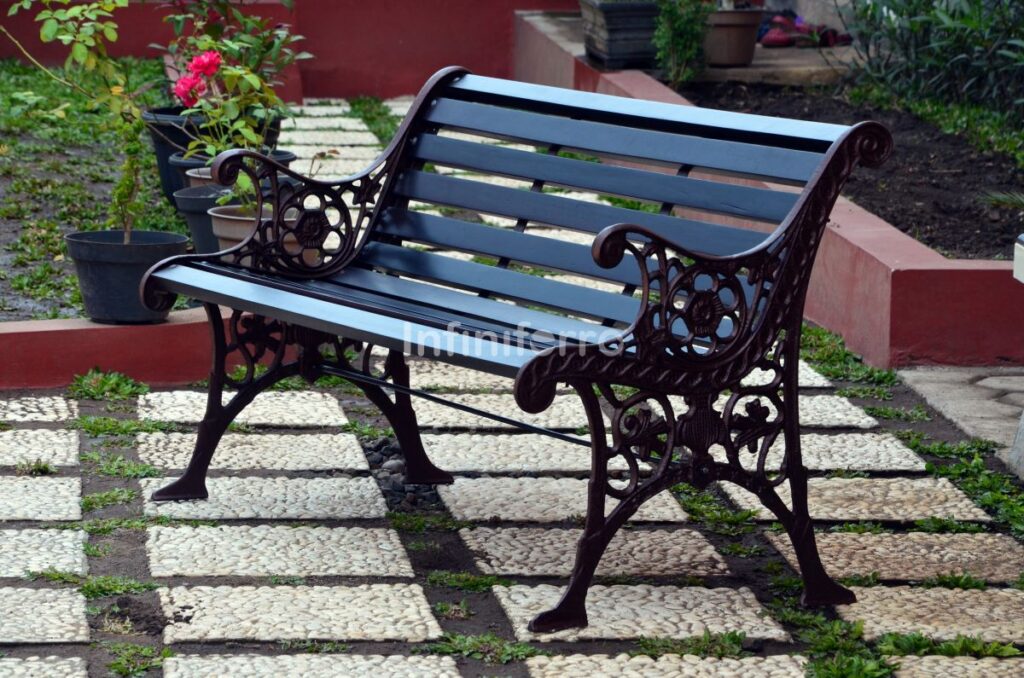 cast iron garden benches